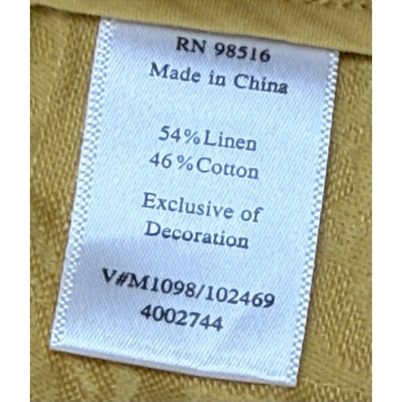 COLDWATER CREEK Lightweight Jacket Blouse 3/4 Sleeve Floral Brocade Yellow Sz 12 - Picture 9 of 11